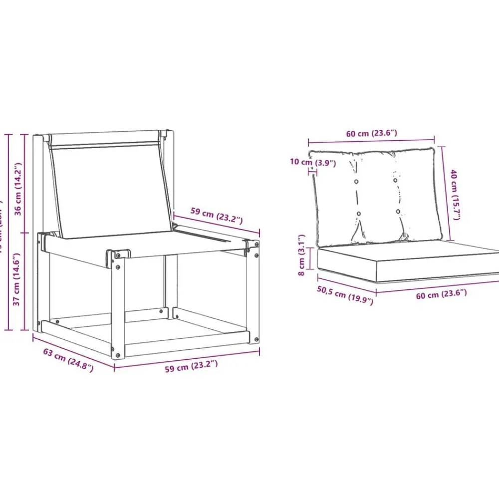 vidaXL Conjuntos De Muebles-Conjunto de sofás de exterior con cojín 3 pcs