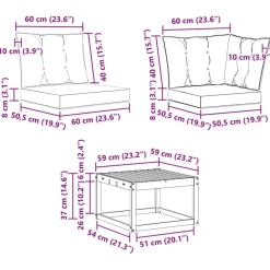 vidaXL Conjunto de sofás de exterior 8 pcs Gris Natural y Claro Gris claro y natural Outlet
