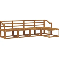 vidaXL Conjunto de sofás de exterior 5 pcs Natural Discount