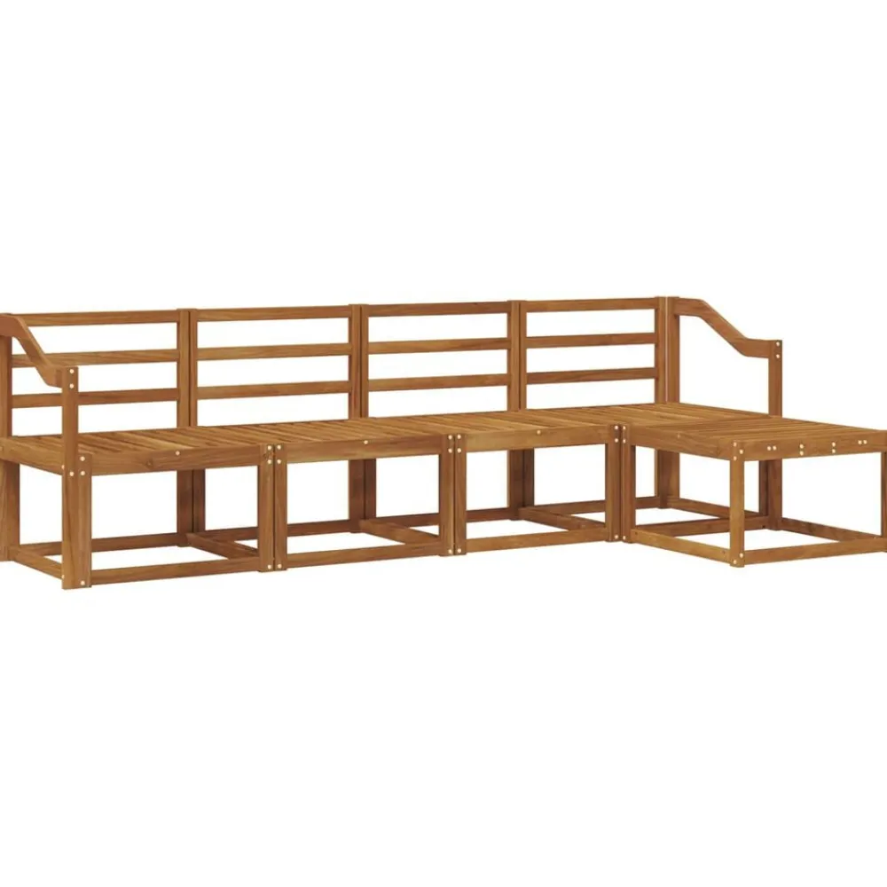 vidaXL Conjunto de sofás de exterior 5 pcs Natural Discount