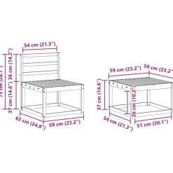 vidaXL Conjunto de sofás de exterior 5 pcs Natural Discount