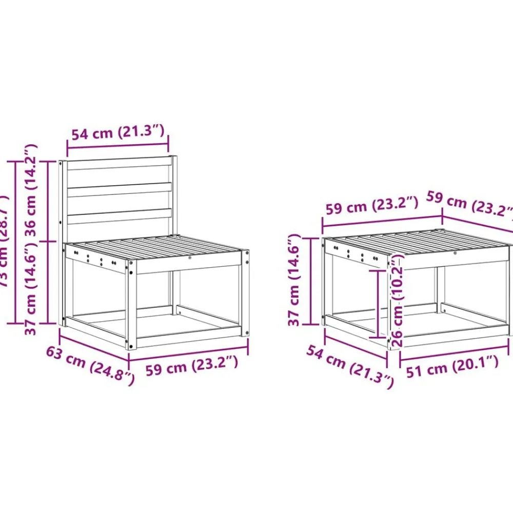 vidaXL Conjunto de sofás de exterior 5 pcs Natural Discount