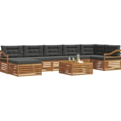 vidaXL Conjuntos De Muebles-Conjunto de sofás de exterior 8 pcs