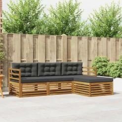 vidaXL Conjuntos De Muebles-Conjunto de sofás de exterior 4 pcs