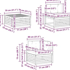vidaXL Conjuntos De Muebles-Conjunto de sofás de exterior 4 pcs
