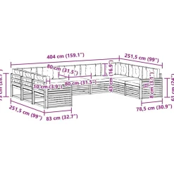 vidaXL Conjuntos De Muebles-Conjunto de sofás de exterior con cojín 9 pcs