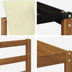 vidaXL Conjunto de sofás de exterior con cojín 6 pcs Natural y crema