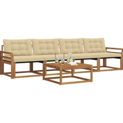 vidaXL Conjuntos De Muebles-Conjunto de sofás de exterior con cojín 5 pcs