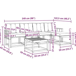 vidaXL Conjuntos De Muebles-Conjunto de sofás de exterior con cojín 6 pcs