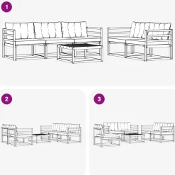 vidaXL Conjuntos De Muebles-Conjunto de sofás de exterior con cojín 6 pcs