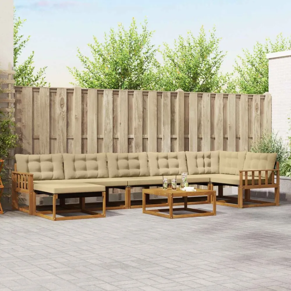 vidaXL Conjuntos De Muebles-Conjunto de sofás de exterior con cojín 22 pcs