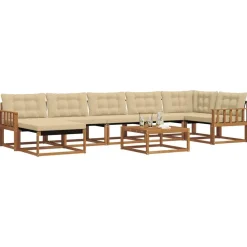 vidaXL Conjuntos De Muebles-Conjunto de sofás de exterior con cojín 22 pcs