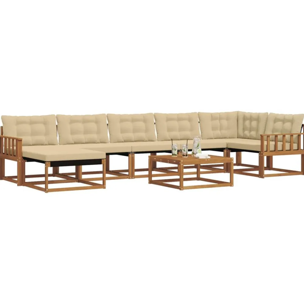 vidaXL Conjuntos De Muebles-Conjunto de sofás de exterior con cojín 22 pcs