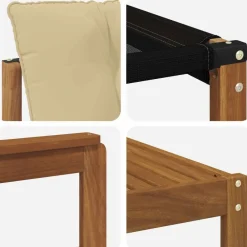 vidaXL Conjunto de sofás de exterior con cojín 9 pcs Natural y beige Discount