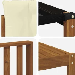 vidaXL Conjunto de sofás de exterior con cojín 9 pcs Natural y crema New