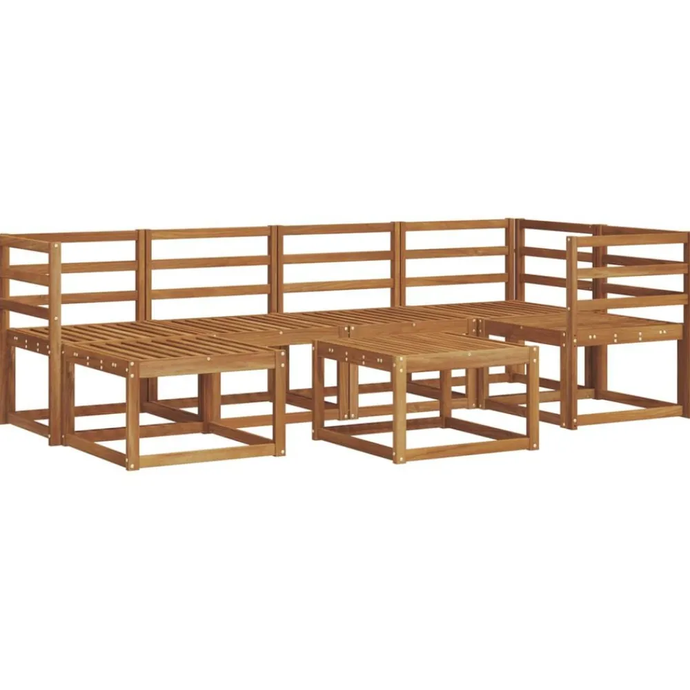 vidaXL Conjuntos De Muebles-Conjunto de sofás de exterior con cojín 7 pcs