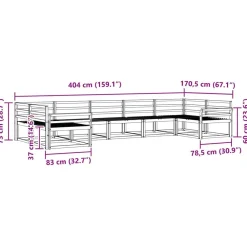 vidaXL Conjunto de sofás de exterior 7 pcs Natural Online