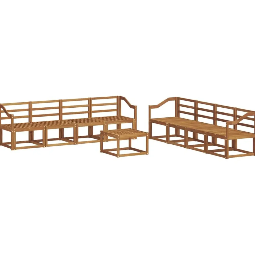 vidaXL Conjuntos De Muebles-Conjunto de sofás de exterior 9 pcs