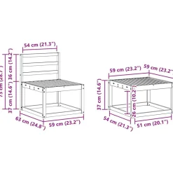 vidaXL Conjuntos De Muebles-Conjunto de sofás de exterior 9 pcs