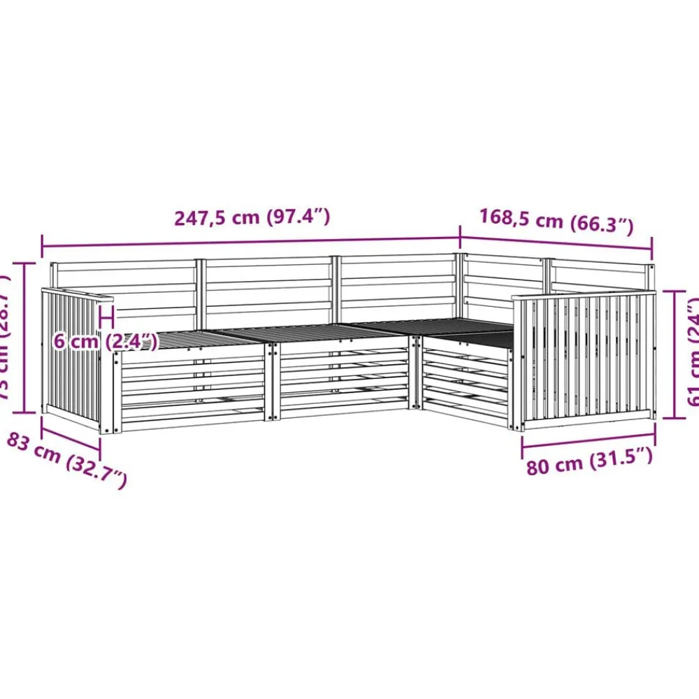 vidaXL Conjuntos De Muebles-Conjunto de sofás de exterior 4 pcs