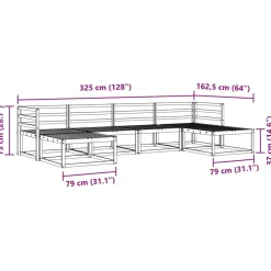 vidaXL Conjuntos De Muebles-Conjunto de sofás de exterior 6 pcs Natural