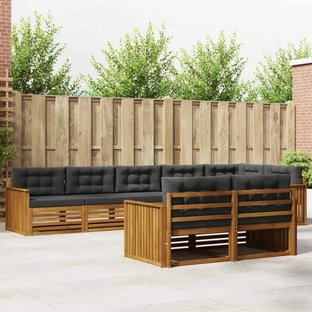 vidaXL Conjuntos De Muebles-Conjunto de sofás de exterior 8 pcs