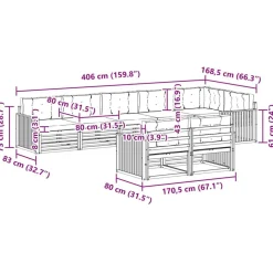 vidaXL Conjuntos De Muebles-Conjunto de sofás de exterior 8 pcs