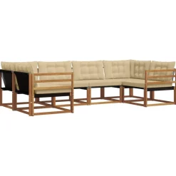 vidaXL Conjuntos De Muebles-Conjunto de sofás de exterior con cojín 6 pcs