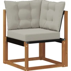 vidaXL Conjunto de sofás de exterior 7 pcs Gris Natural y Claro Gris claro y natural
