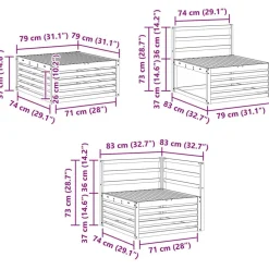 vidaXL Conjuntos De Muebles-Conjunto de sofás de exterior 7 pcs