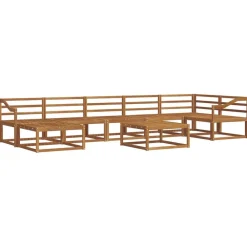 vidaXL Conjunto de sofás de exterior 8 pcs Natural Clearance