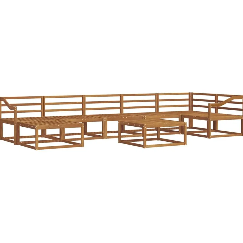vidaXL Conjunto de sofás de exterior 8 pcs Natural Clearance
