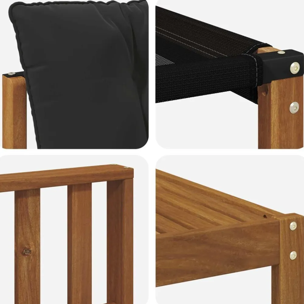 vidaXL Conjunto de sofás de exterior con cojín 7 pcs Natural y negro Online