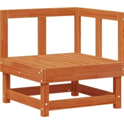 vidaXL Muebles De Jardín-Conjunto de Sofás de Jardín 7 pcs Marrón Cera Pino macizo