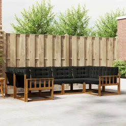 vidaXL Conjuntos De Muebles-Conjunto de sofás de exterior con cojín 6 pcs