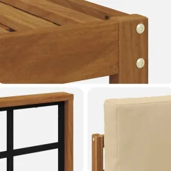 vidaXL Conjuntos De Muebles-Conjunto de sofás de exterior con cojín 5 pcs