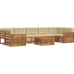 vidaXL Conjuntos De Muebles-Conjunto de sofás de exterior con cojín 8 pcs