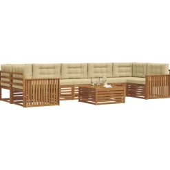 vidaXL Conjuntos De Muebles-Conjunto de sofás de exterior con cojín 8 pcs