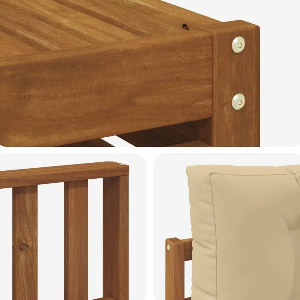 vidaXL Conjuntos De Muebles-Conjunto de sofás de exterior con cojín 8 pcs