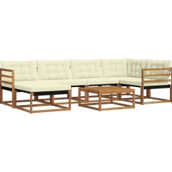 vidaXL Conjuntos De Muebles-Conjunto de sofás de exterior con cojín 19 pcs
