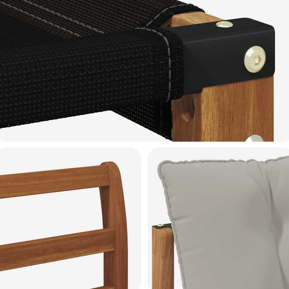 vidaXL Conjunto de sofás de exterior 3 pcs Gris Natural y Claro Gris claro y natural