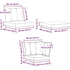 vidaXL Conjuntos De Muebles-Conjunto de sofás de exterior con cojín 7 pcs