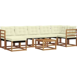 vidaXL Conjuntos De Muebles-Conjunto de sofás de exterior con cojín 8 pcs
