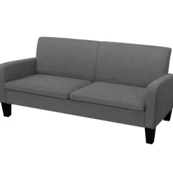 vidaXL Conjunto de sofás de 2 piezas tela Gris oscuro Online