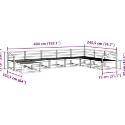 vidaXL Conjuntos De Muebles-Conjunto de sofás de exterior 8 pcs
