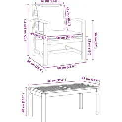 vidaXL Muebles De Jardín-Conjunto de sofás de jardín 5 pcs Natural Madera de teca maciza