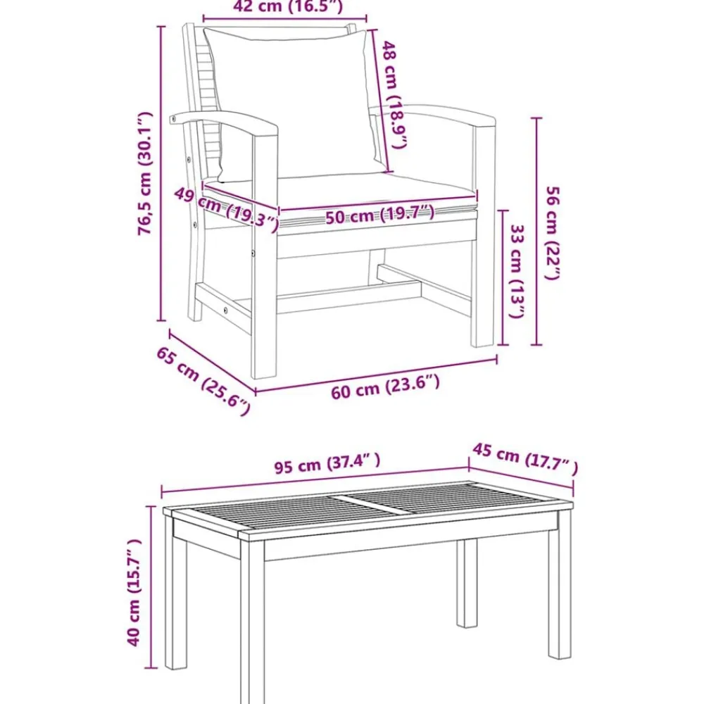 vidaXL Muebles De Jardín-Conjunto de sofás de jardín 5 pcs Natural Madera de teca maciza