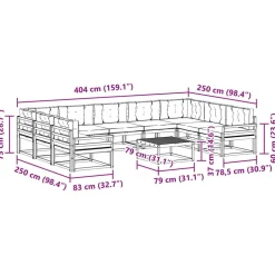 vidaXL Conjuntos De Muebles-Conjunto de sofás de exterior 10 pcs