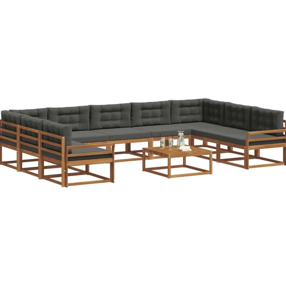 vidaXL Conjuntos De Muebles-Conjunto de sofás de exterior 10 pcs