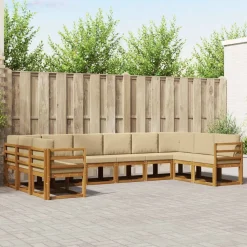 vidaXL Conjuntos De Muebles-Conjunto de sofás de exterior con cojín 10 pcs